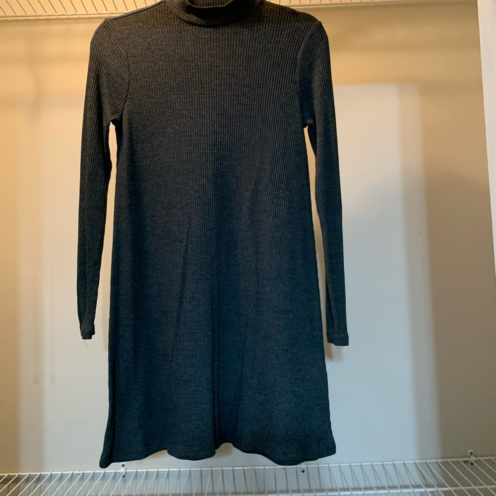 Women’s Forever 21 Ribbed Mini Dress in Dark Grey